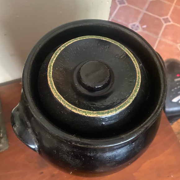 Antique Stoneware Cookie Jar - Picture 3 of 9